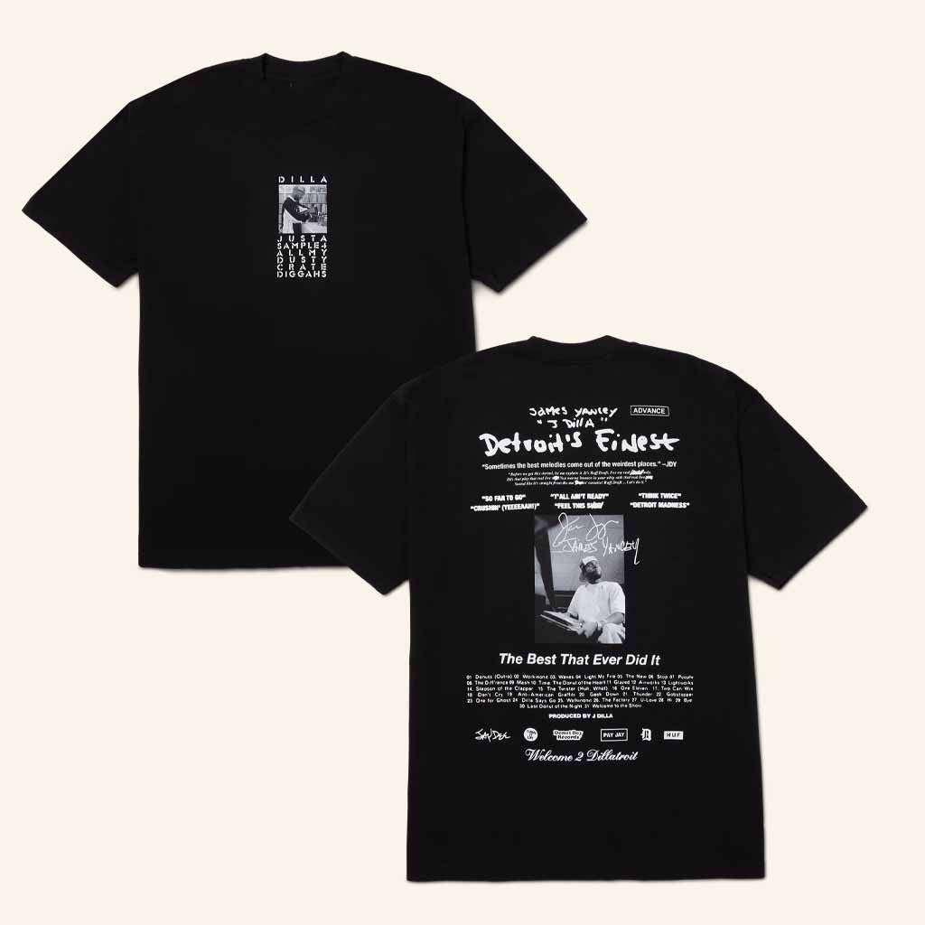 Huf Worldwide Merch Huf X J Dilla Detroits Finest T-Shirt Unique Gift For Dudes