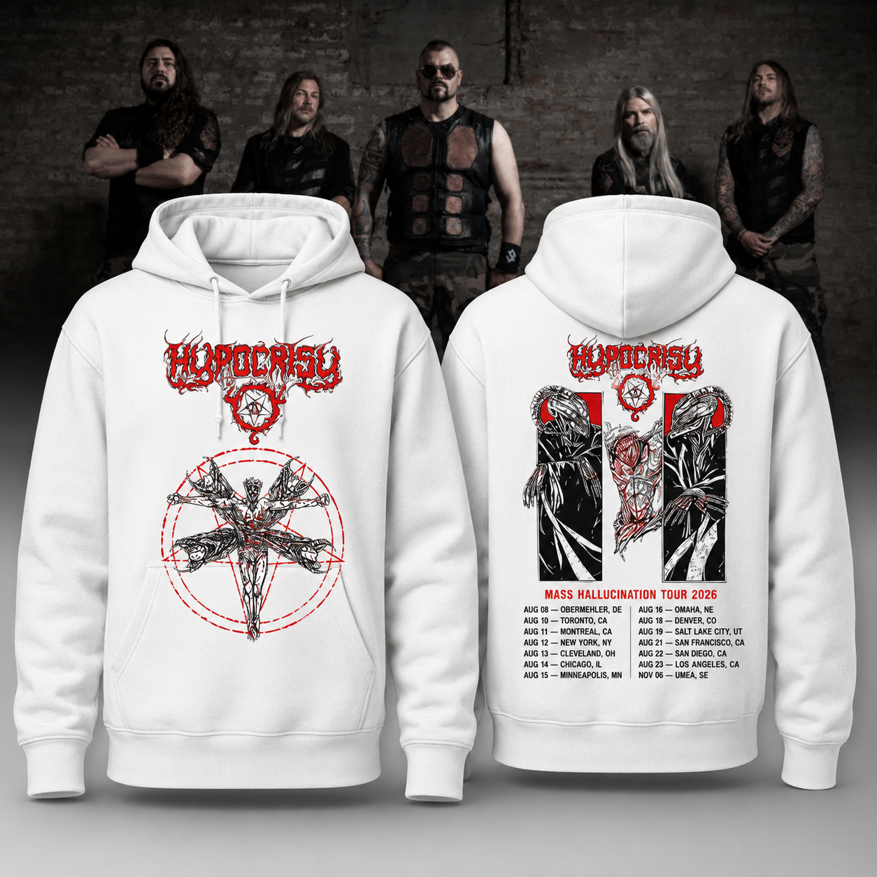 Hypocrisy Mass Hallucination Tour 2026 Hoodie Gift For Fans