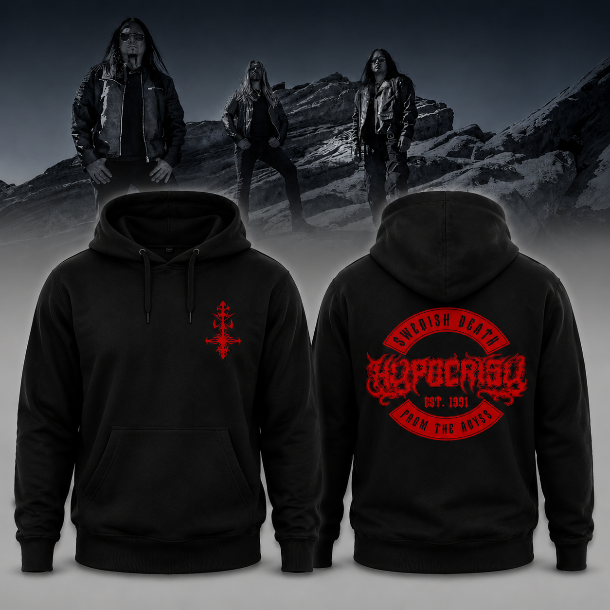 Hypocrisy Mass Tour 2026 Swedish Death Black Metal Graphic Hoodie Gothic Rock Gift For Fans