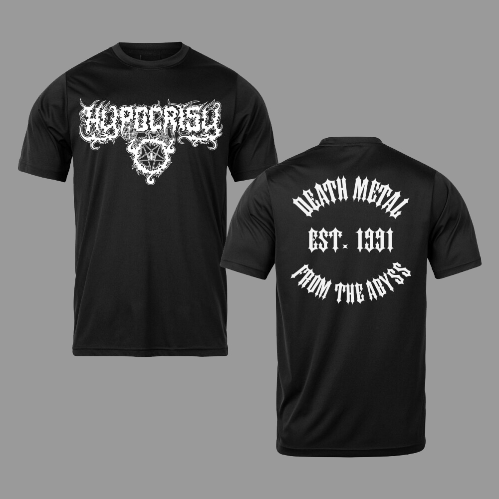Hypocrisy Old Logo White Graphic T-Shirt - Metal Fan Gift