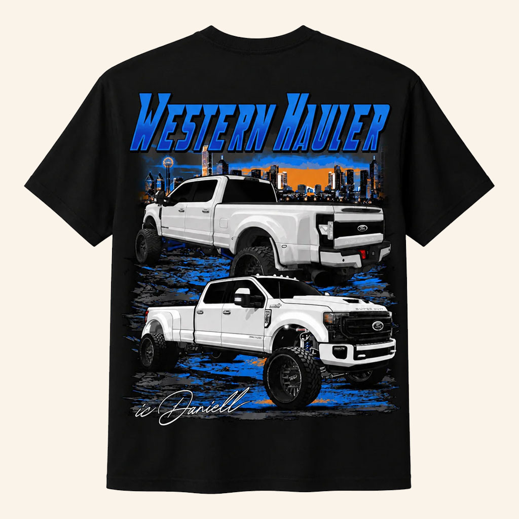 Icdaniell Merch 2026 Ford F350 DuallyTShirtWestern Hauler Shirt Gift For Brothers