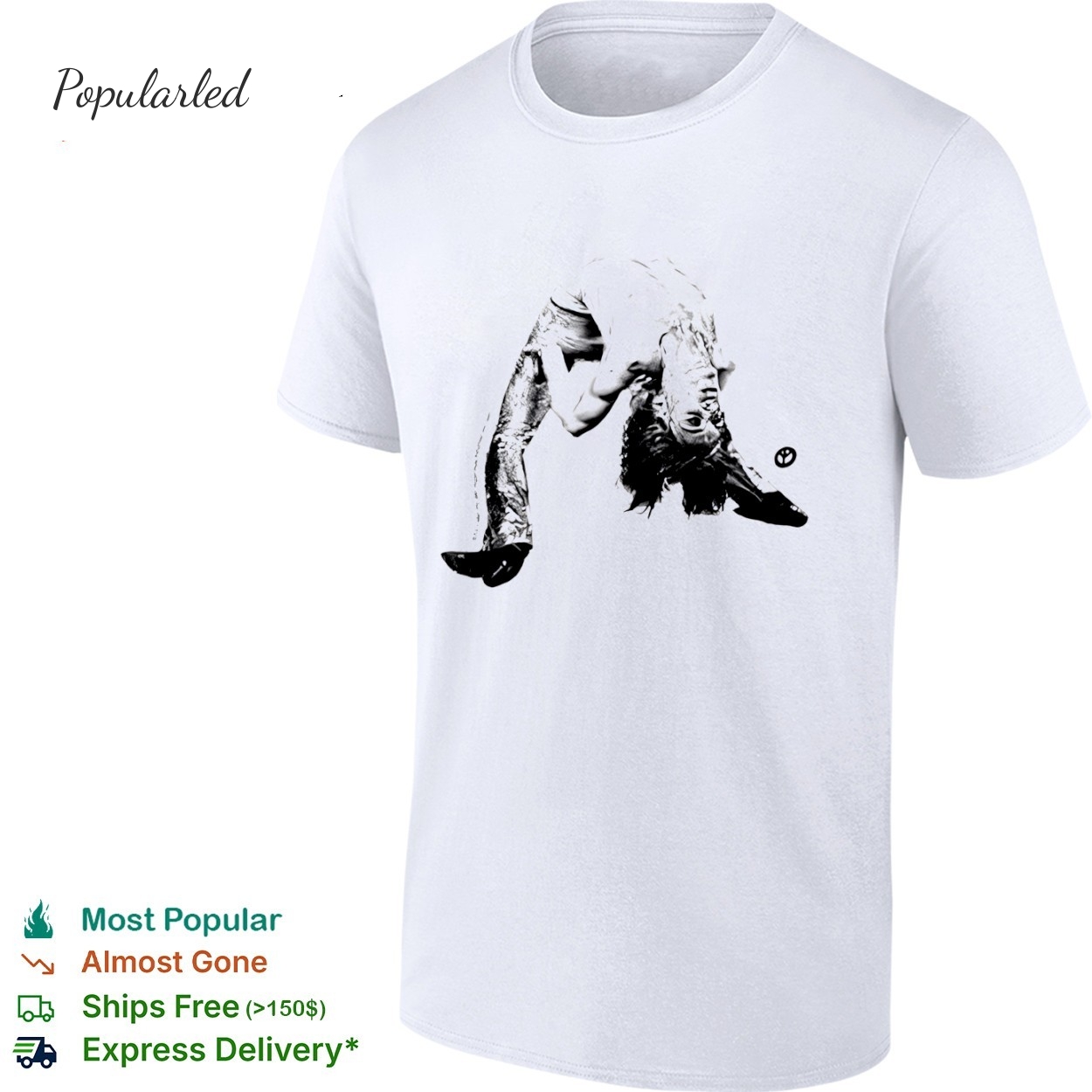 Iggy Pop Wearing Himself Iggy Pop Coachella 2026 shirt