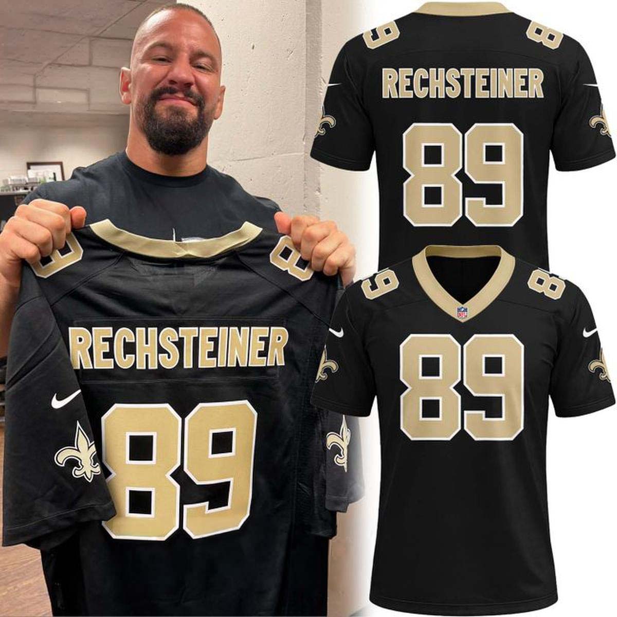 New Orleans Saints RECHSTEINER #89 WWE Superstar Football Jersey - Best Gift for Fans