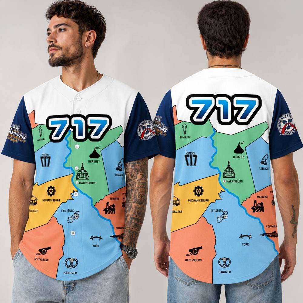 2026 York Revolution 717 Night Map Baseball Jersey