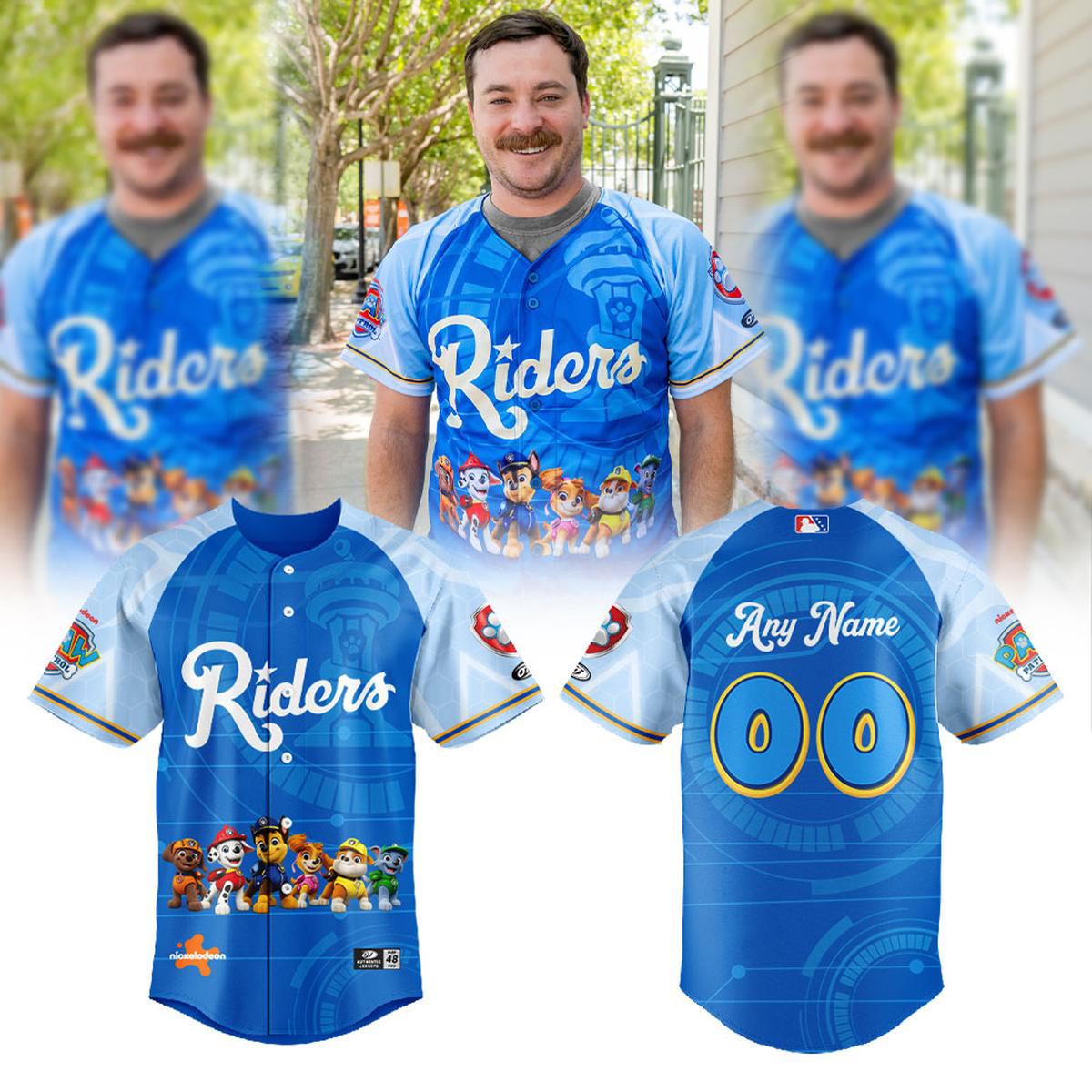 Frisco RoughRiders x PAW Patrol Night 2026 Personalized Baseball Jersey Minor League Baseball Fan Game Night Apparel 2 - Unicasport Frisco RoughRiders x PAW Patrol Night 2026 Personalized Baseball Jersey Minor League Baseball Fan Game Night Apparel