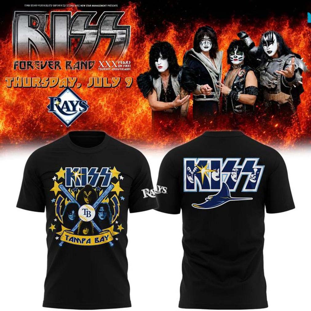 Tampa Bay Rays X KISS Forever Band Tour 2026 T-Shirt - Best Gift for Fans