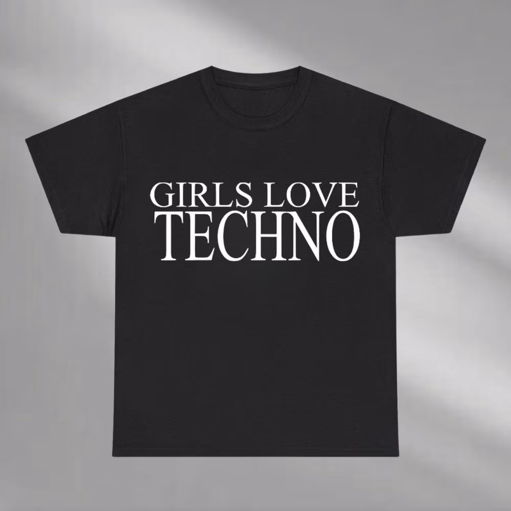 Girl Love Techno Shirt Techno Shirt Music Festival Outfit Rave Outfit EDM Rave Shirt Rave Gift Techno Top Techno Outfit Techno