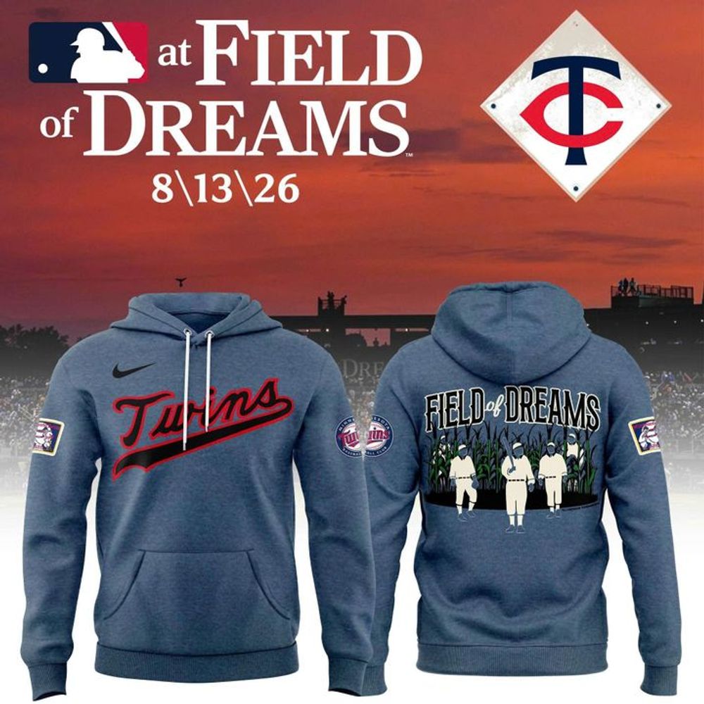 2026 MLB at Field of Dreams Game Special Hoodie Minnesota Twins