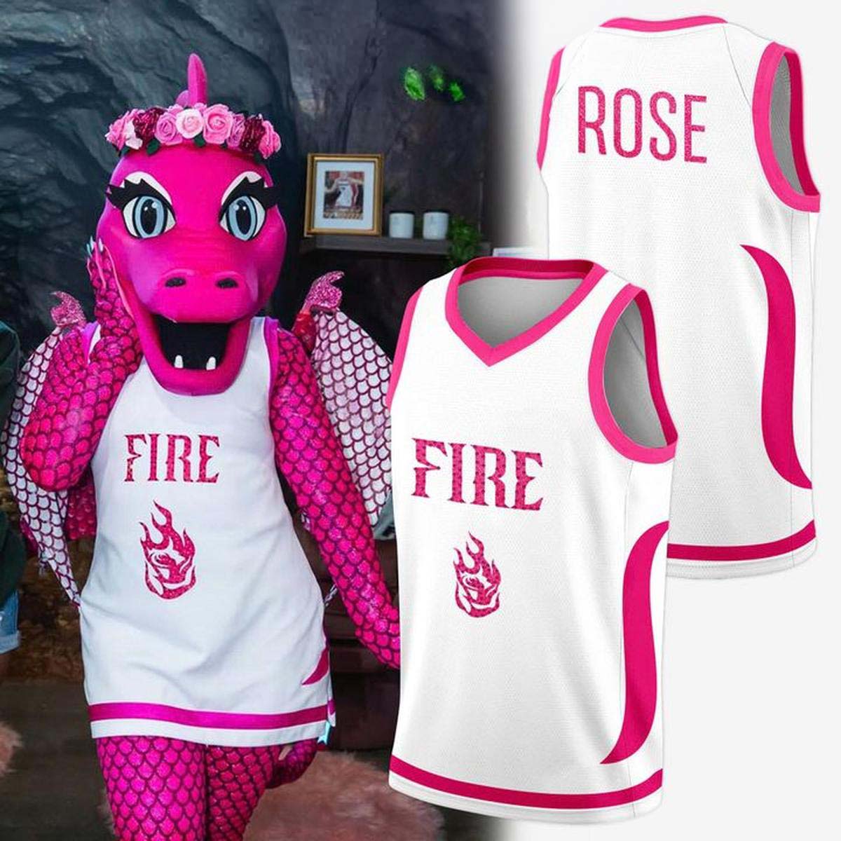 Portland Fire Pink Dragon Basketball Jersey WNBA Fan Collection 1 - Unicasport Portland Fire Pink Dragon Basketball Jersey WNBA Fan Collection