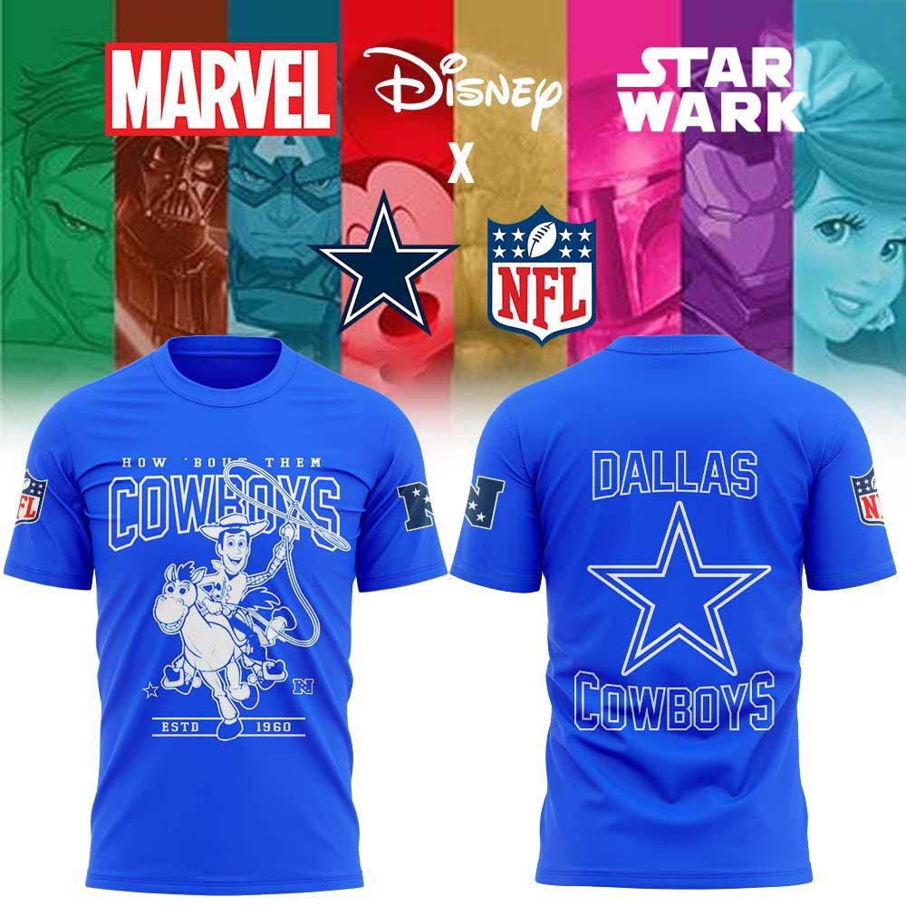NFL Dallas Cowboys x Disney Mickey Mouse Graphic T-Shirt - Best Gift for Fans