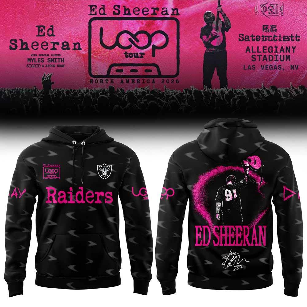 Ed Sheeran The Loop Tour 2026 Black Pink Hoodie - Gift Idea for Fans