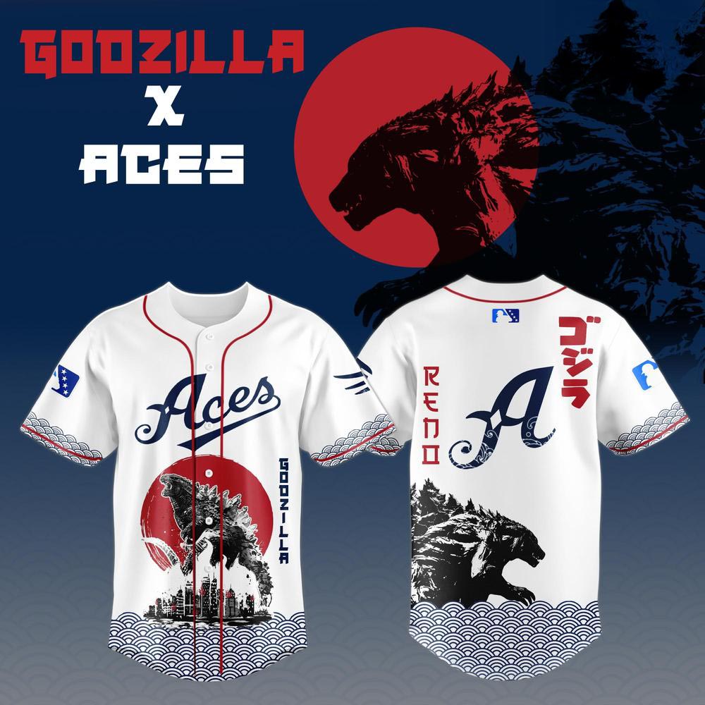 Las Vegas Aces Godzilla King Of The Monsters Collab Baseball Jersey 1 - Unicasport Las Vegas Aces Godzilla King Of The Monsters Collab Baseball Jersey