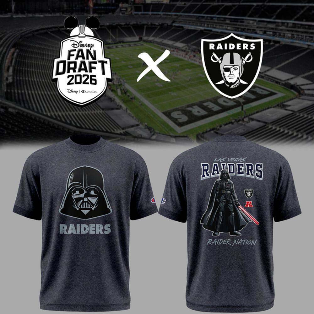 2026 Special Las Vegas Raiders x Darth Vader Disney Fan Draft Shirt