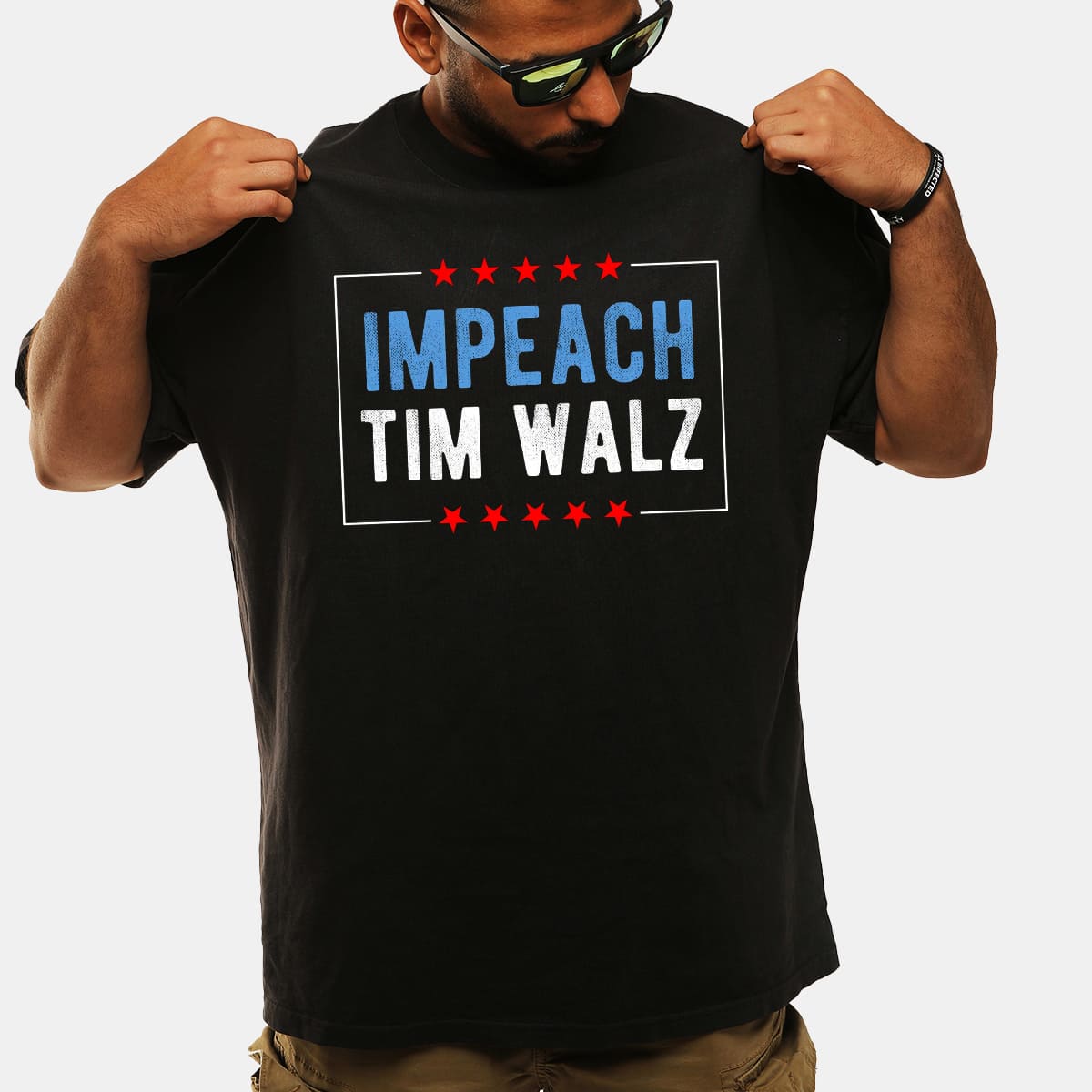 Impeach Tim Walz Political Statement Graphic Tee Conservative Satire Shirt Gift for Voters