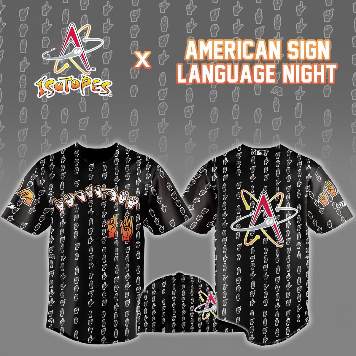 Albuquerque Isotopes ASL Night 2026 MiLB Jersey American Sign Language Collection 1 - Unicasport Albuquerque Isotopes ASL Night 2026 MiLB Jersey American Sign Language Collection