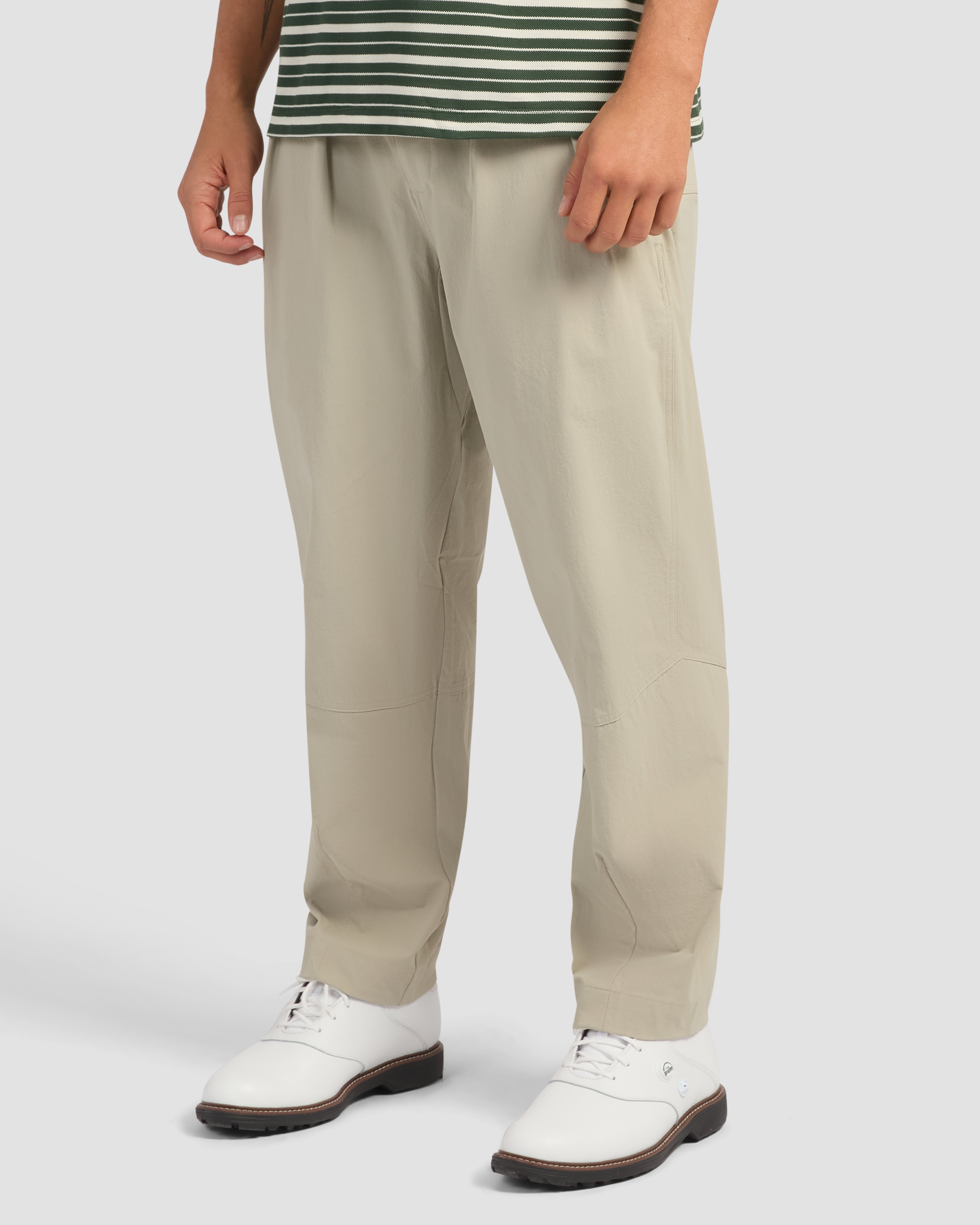 Jolidee Dune Beige Recycled Greenskeeper Trouser that makes the best gift for ecoconscious golfers