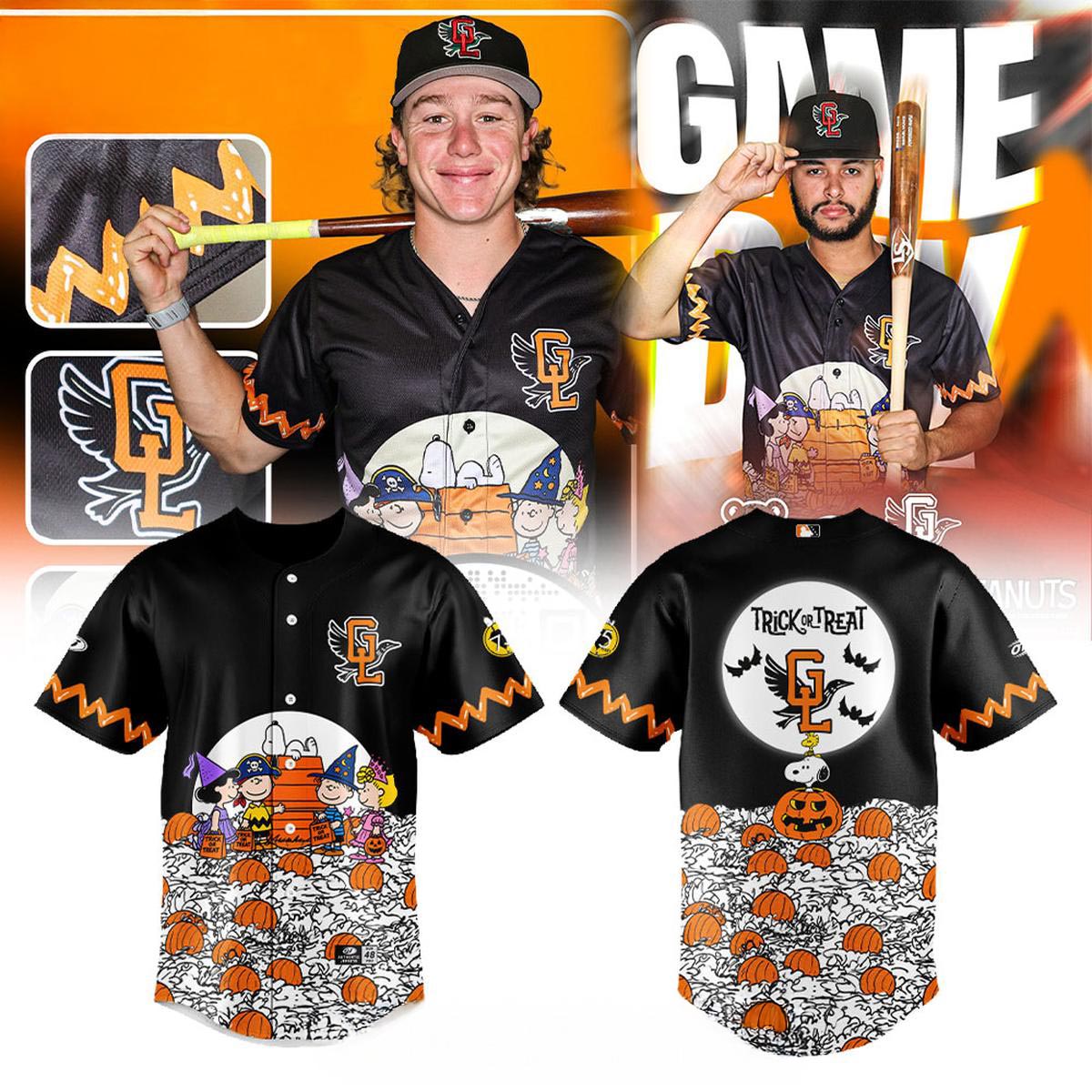 Great Lakes Loons Snoopy Halloween 2026 Baseball Jersey MiLB Fan Apparel 1 - Unicasport Great Lakes Loons Snoopy Halloween 2026 Baseball Jersey MiLB Fan Apparel