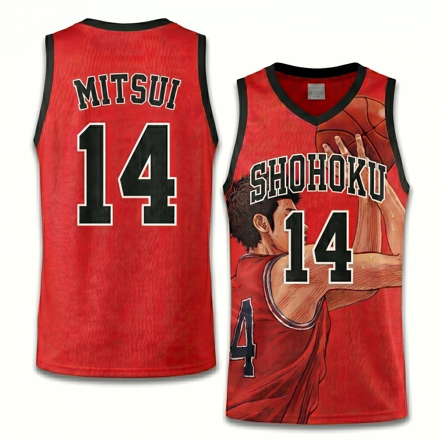 Japanese Anime Mitsui Number 14 Basketball Jersey Sleeveless Sports Collection 2 - Unicasport Japanese Anime Mitsui Number 14 Basketball Jersey Sleeveless Sports Collection
