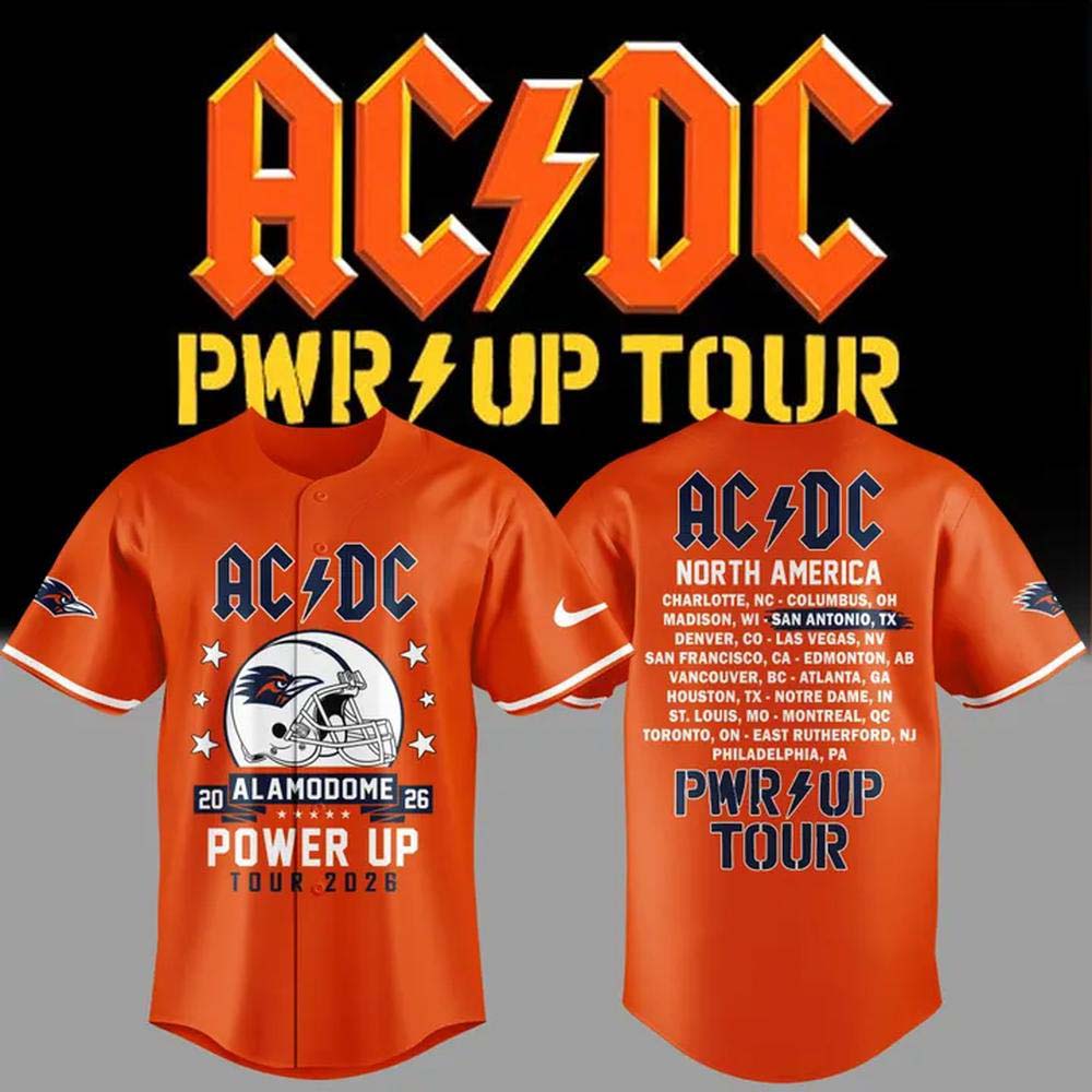 ACDC x UTSA Roadrunners Football Power Up Tour 2026 Baseball Jersey