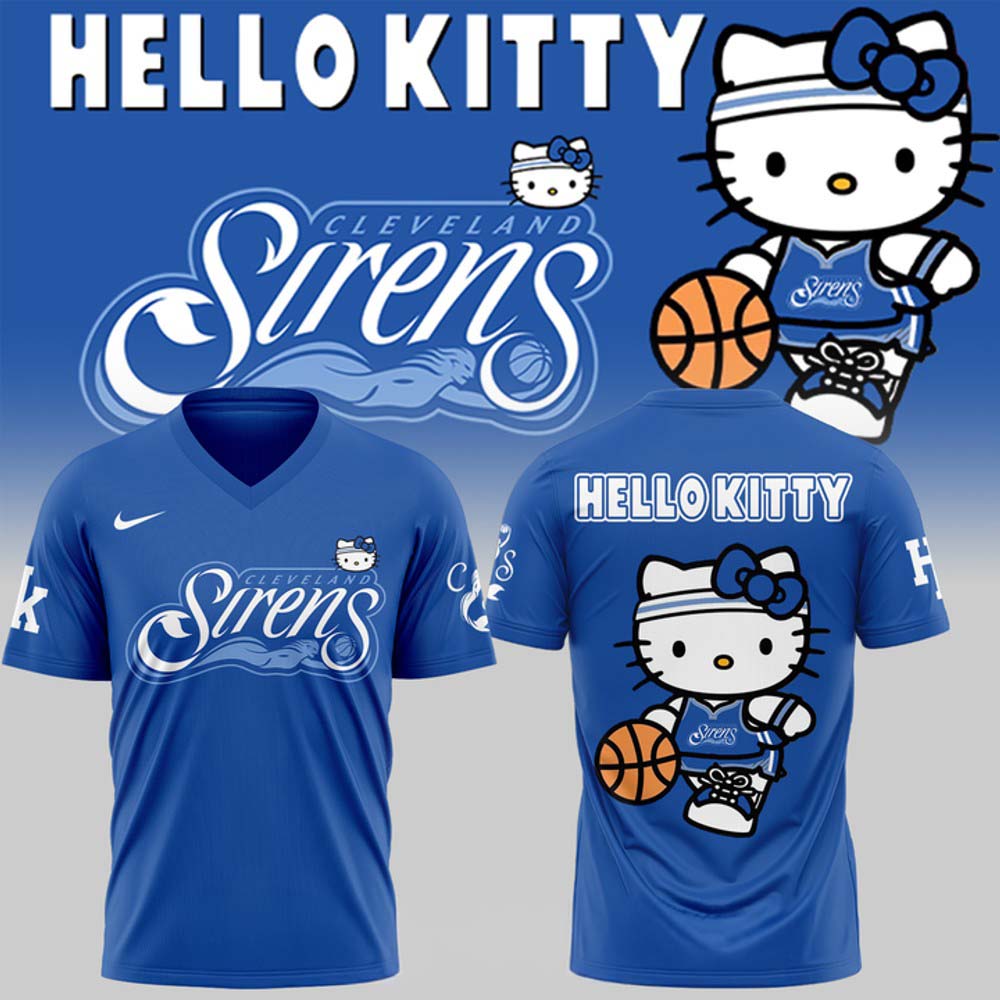 Cleveland Sirens WNBA Sky Blue x Hello Kitty 2026 Jersey Shirt 1 - Unicasport Cleveland Sirens WNBA Sky Blue x Hello Kitty 2026 Jersey Shirt
