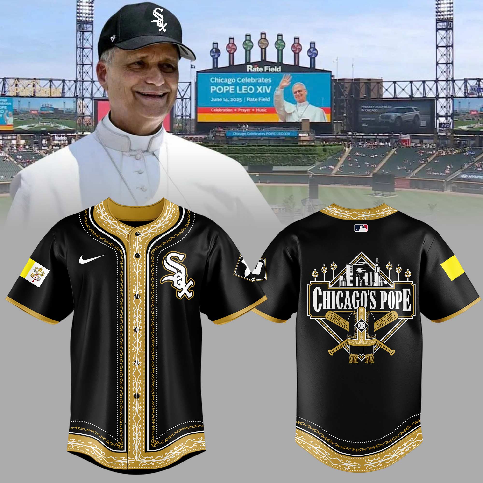 Limited Edition Chicago Pope Jersey 1 - Unicasport Limited Edition Chicago Pope Jersey