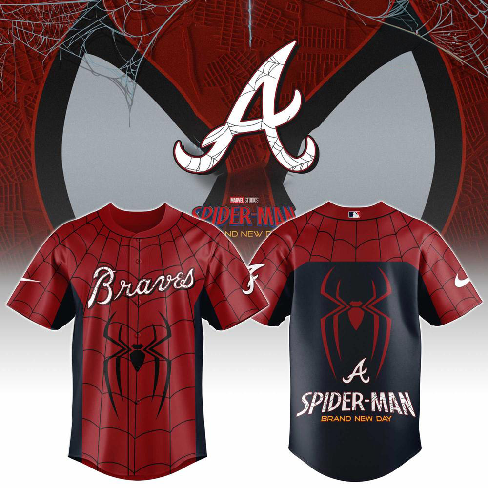 Special Edition Atlanta Braves x Spider-Man Brand New Day Baseball Jersey 1 - Unicasport Special Edition Atlanta Braves x Spider-Man Brand New Day Baseball Jersey