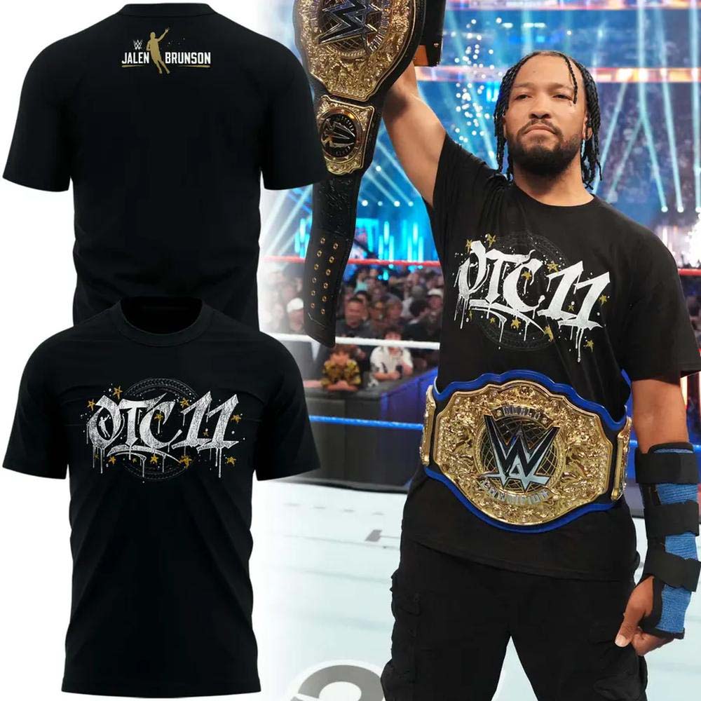 New York Knicks Edition Jalen Brunson WWE OTC Graphic T-Shirt