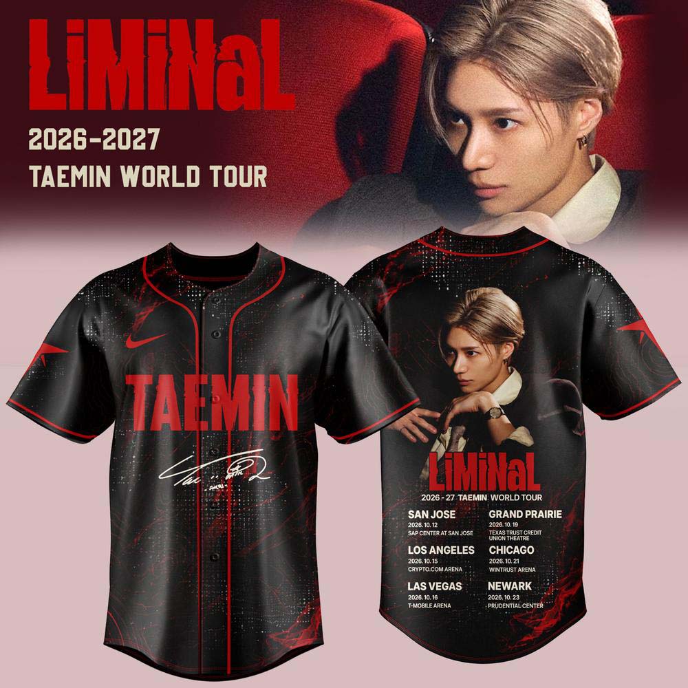 Taemin LiMiNaL World Tour 2026-2027 Baseball Jersey Music Fan Collection 1 - Unicasport Taemin LiMiNaL World Tour 2026-2027 Baseball Jersey Music Fan Collection