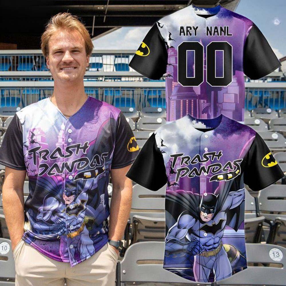 Rocket City Trash Pandas x Batman Superhero Night Baseball Jersey - Best Gift for Fans