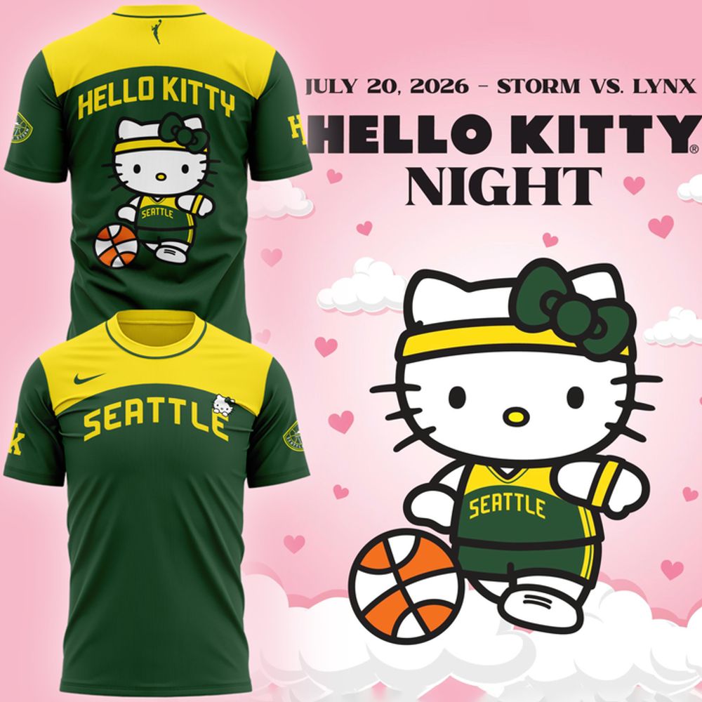 Limited Edition Seattle Storm x Hello Kitty Night 2026 Shirt