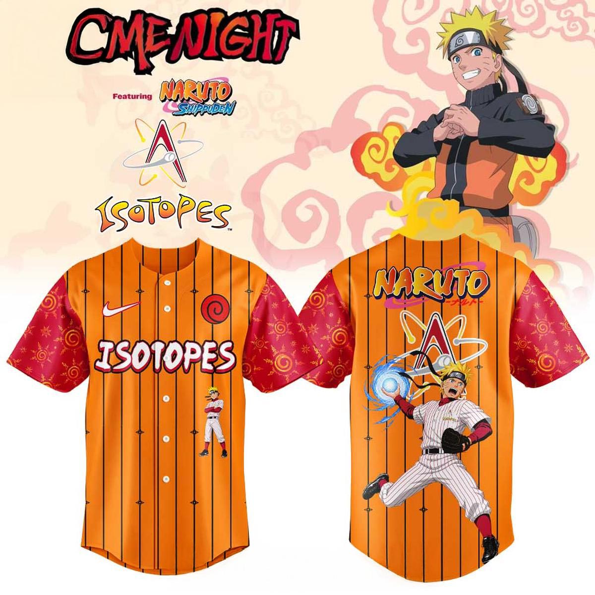 Albuquerque Isotopes Naruto Shippuden Anime Night 2026 Orange Baseball Jersey Anime Fan Apparel 1 - Unicasport Albuquerque Isotopes Naruto Shippuden Anime Night 2026 Orange Baseball Jersey Anime Fan Apparel