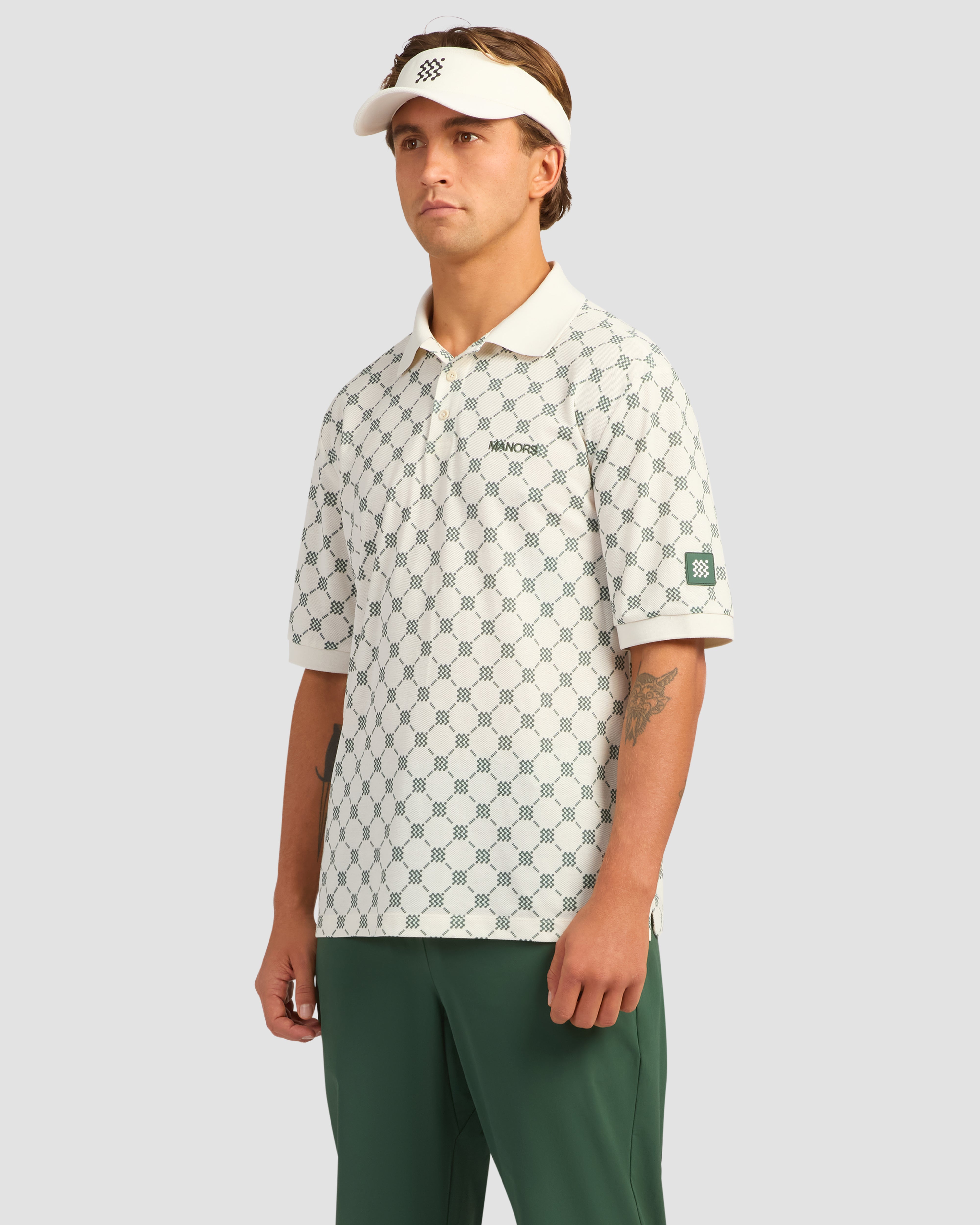 Jolidee Pebble GOAT Pique Polo with custom monogram detailing for an exclusive golf feel