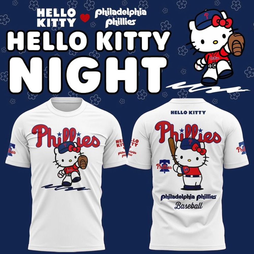 Philadelphia Phillies 2026 Hello Kitty Special Edition White Shirt
