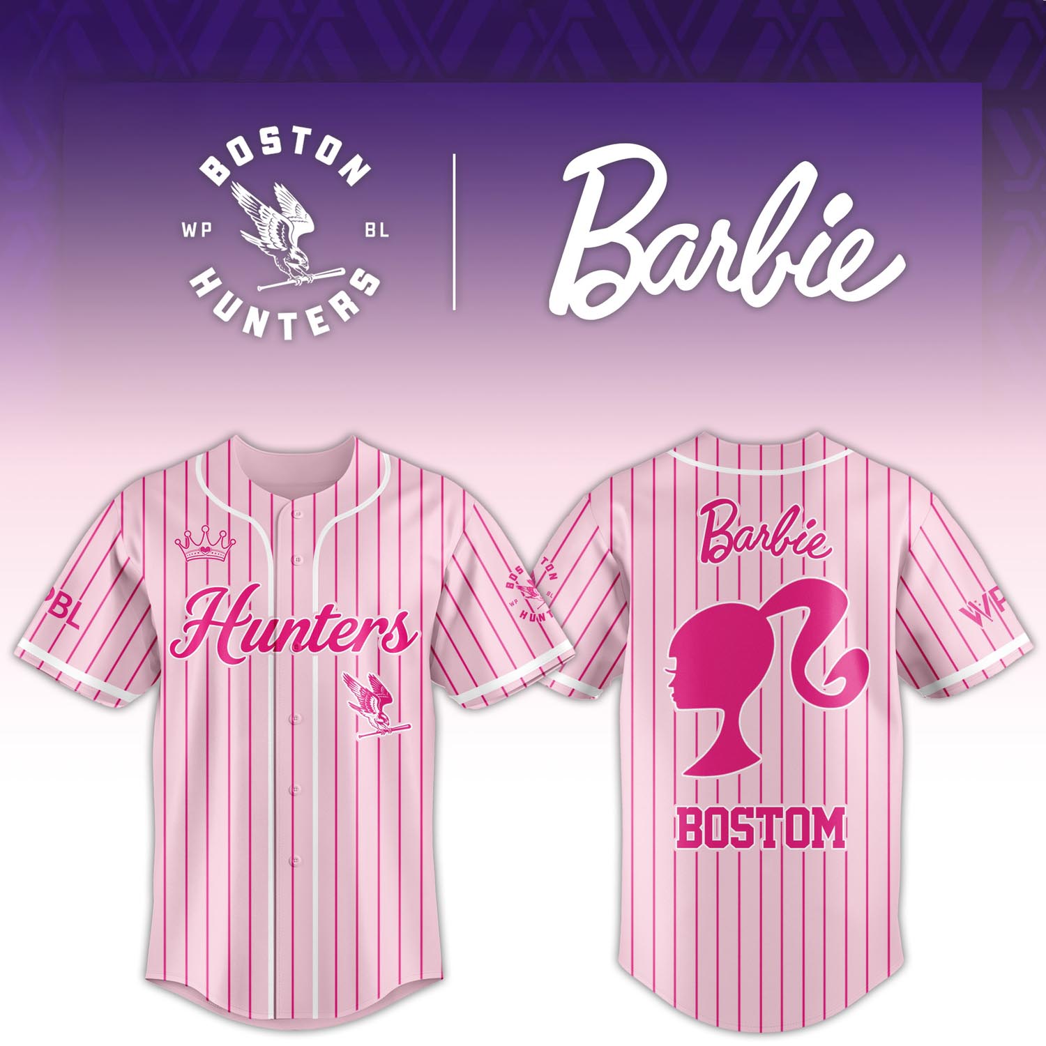 Hunters Pink Doll Crossover Baseball Jersey Stylish Graphic Streetwear Fan Apparel for Men and Women 1 - Unicasport Hunters Pink Doll Crossover Baseball Jersey Stylish Graphic Streetwear Fan Apparel for Men and Women