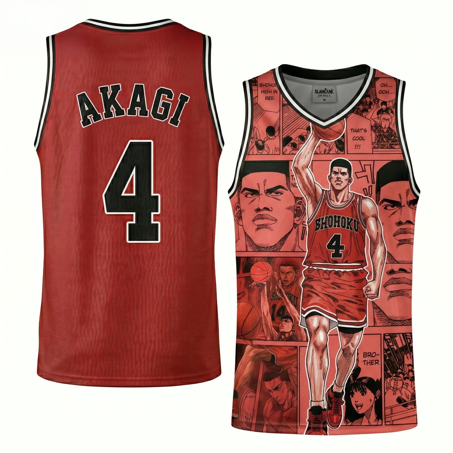 Japanese Anime Basketball Custom Jersey Akagi Number 4 Sports Fan Edition 1 - Unicasport Japanese Anime Basketball Custom Jersey Akagi Number 4 Sports Fan Edition