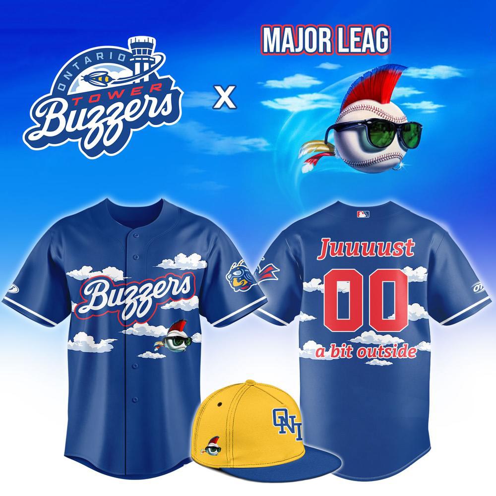 Ontario Tower Buzzers Major League Night Baseball Jersey Game Day Fanwear 1 - Unicasport Ontario Tower Buzzers Major League Night Baseball Jersey Game Day Fanwear