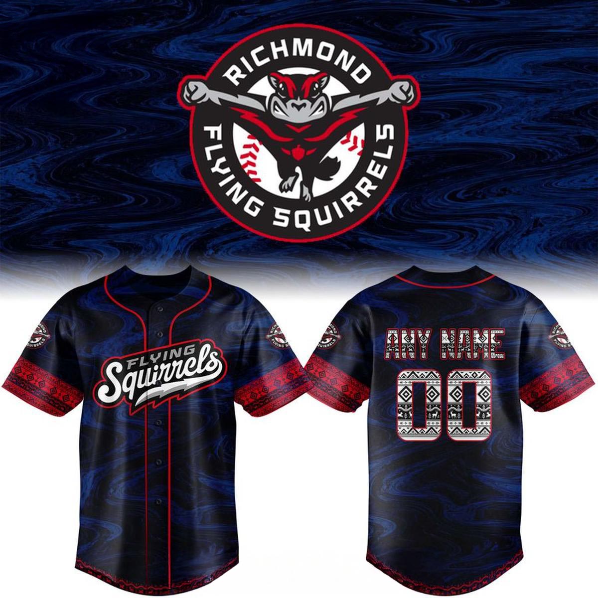 Richmond Flying Squirrels 2026 Native American Heritage Night Personalized Jersey MiLB Heritage Celebration Custom Baseball Apparel 1 - Unicasport Richmond Flying Squirrels 2026 Native American Heritage Night Personalized Jersey MiLB Heritage Celebration Custom Baseball Apparel