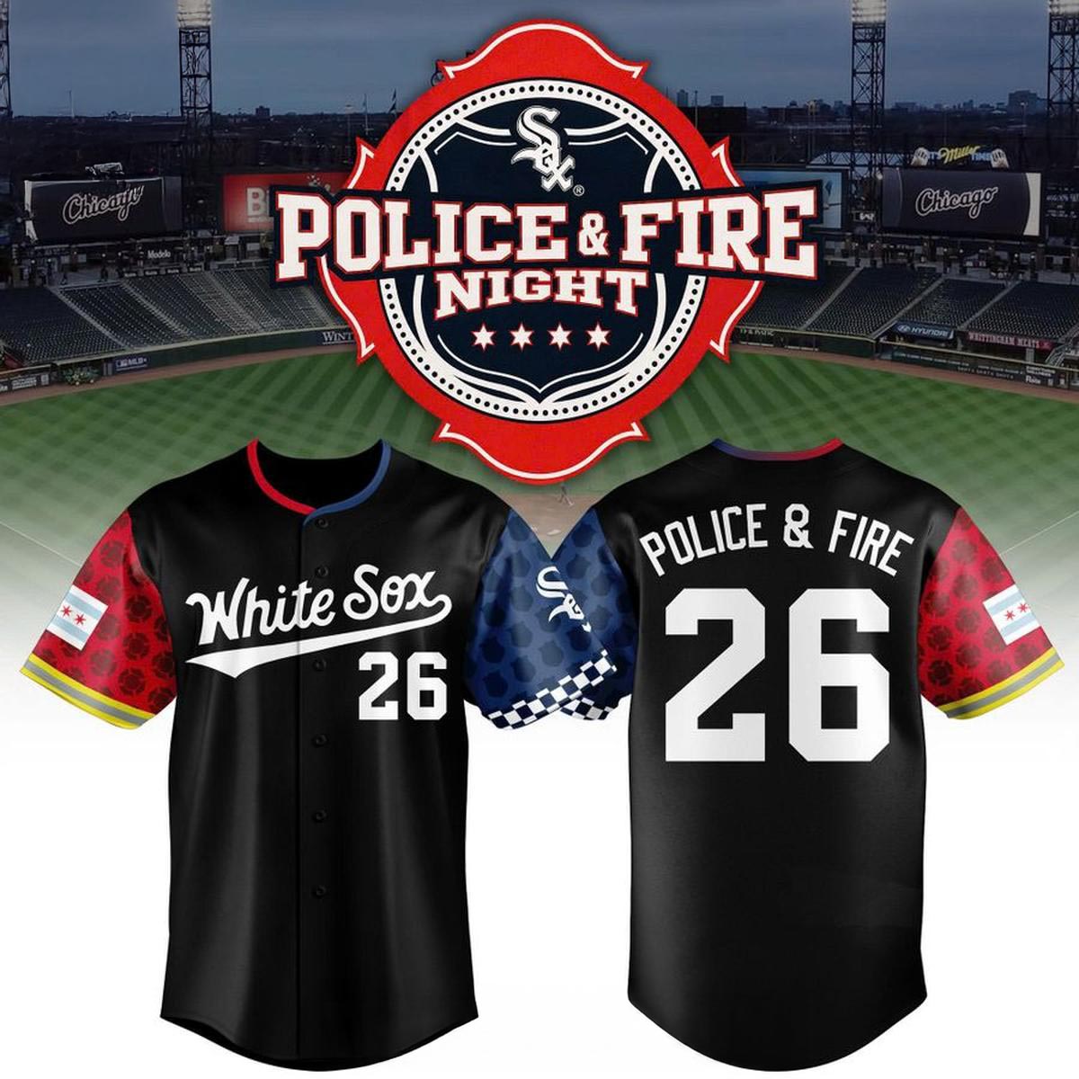 Chicago White Sox Police And Fire Night 2026 Personalized Baseball Jersey MLB First Responder Appreciation Custom Fan Gift 1 - Unicasport Chicago White Sox Police And Fire Night 2026 Personalized Baseball Jersey MLB First Responder Appreciation Custom Fan Gift