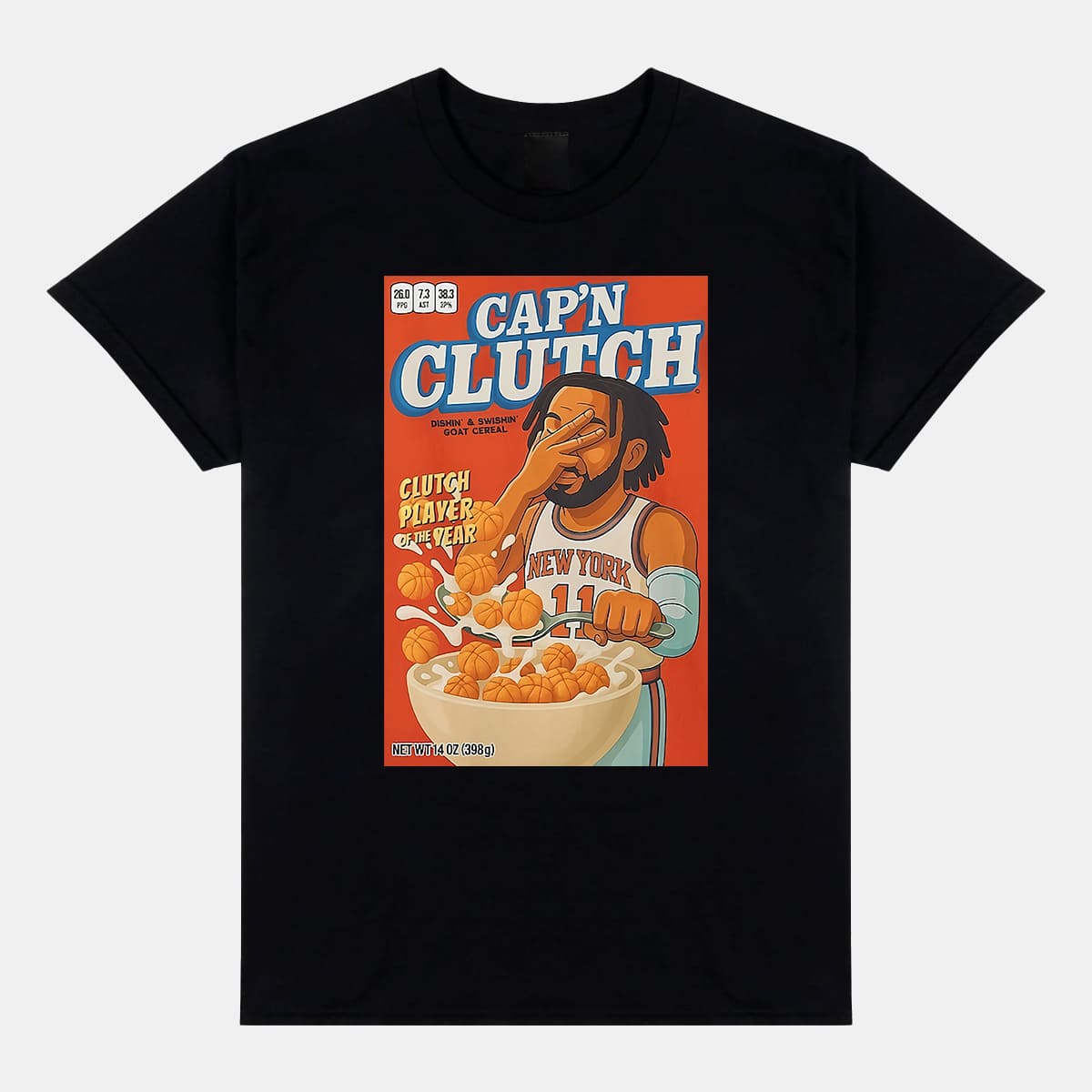 Captain Clutch Jalen Brunson Basketball Graphic Tee NBA Playoffs Shirt Gift for Knicks Fans