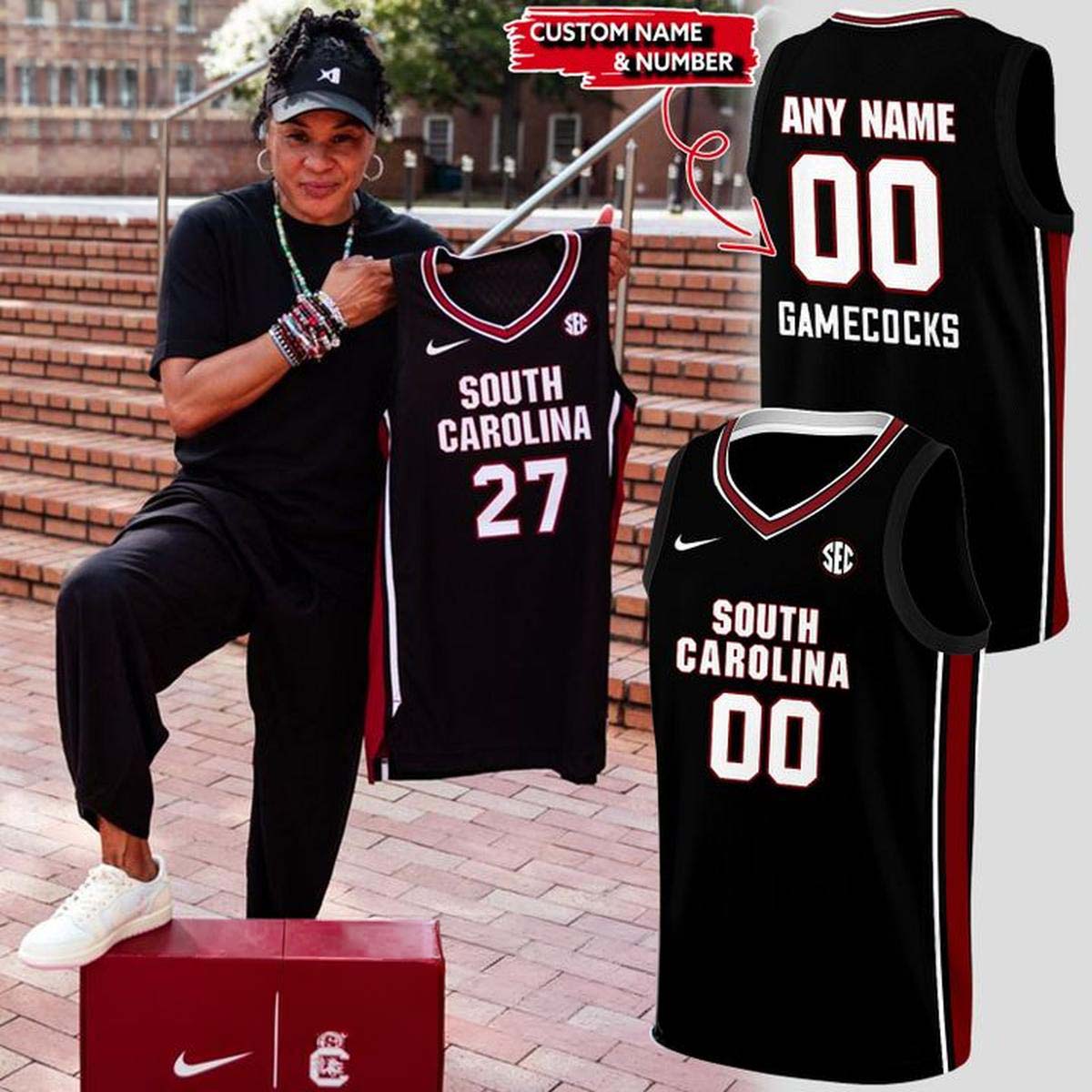 GameDay Greats South Carolina Gamecocks Women's Custom Basketball Jersey - Best Gift for Fans