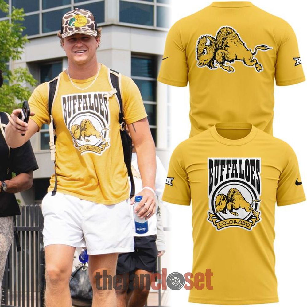 New Special Yellow Colorado Buffaloes Football Shirt