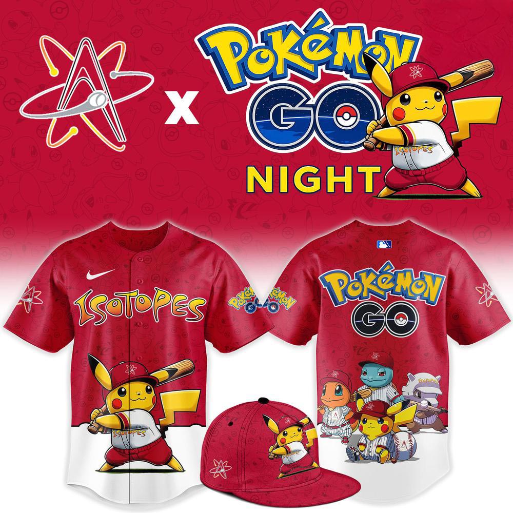 Albuquerque Isotopes x Pokemon GO Night Custom Baseball Jersey MiLB Gaming Theme Night Fan Apparel 1 - Unicasport Albuquerque Isotopes x Pokemon GO Night Custom Baseball Jersey MiLB Gaming Theme Night Fan Apparel
