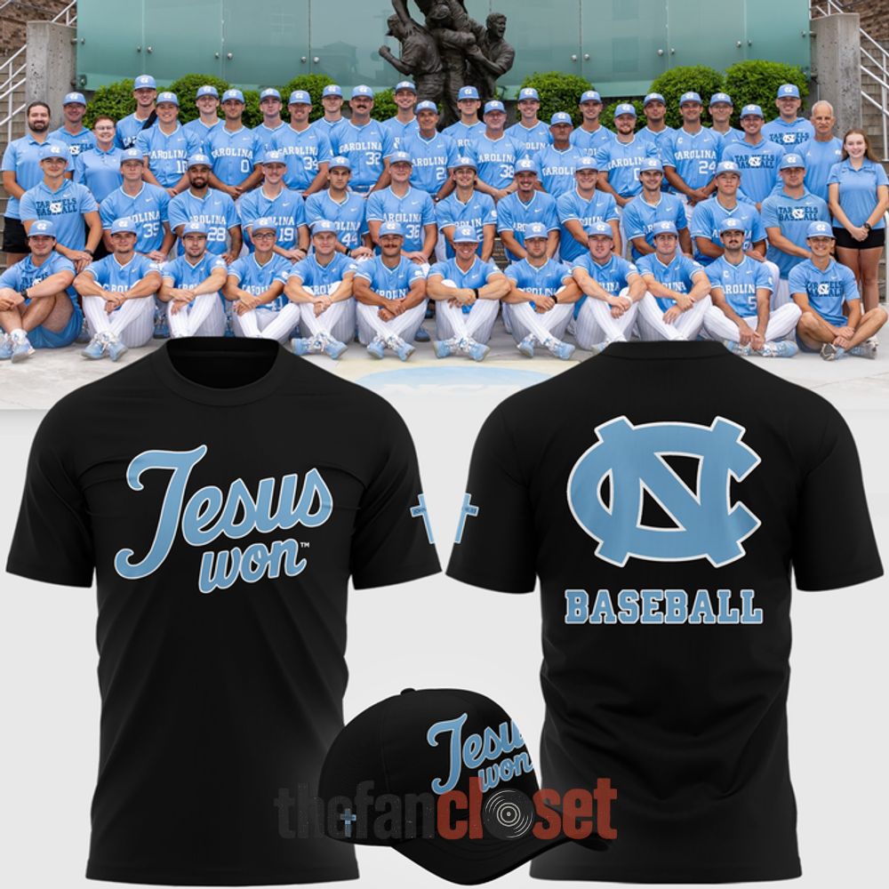 Black Shirt - North Carolina Tar Heels JESUS WON 2026 Special
