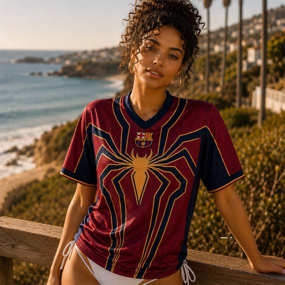 FC Barcelona Spider-Man Web Concept Soccer Jersey Fan Collection 1 - Unicasport FC Barcelona Spider-Man Web Concept Soccer Jersey Fan Collection