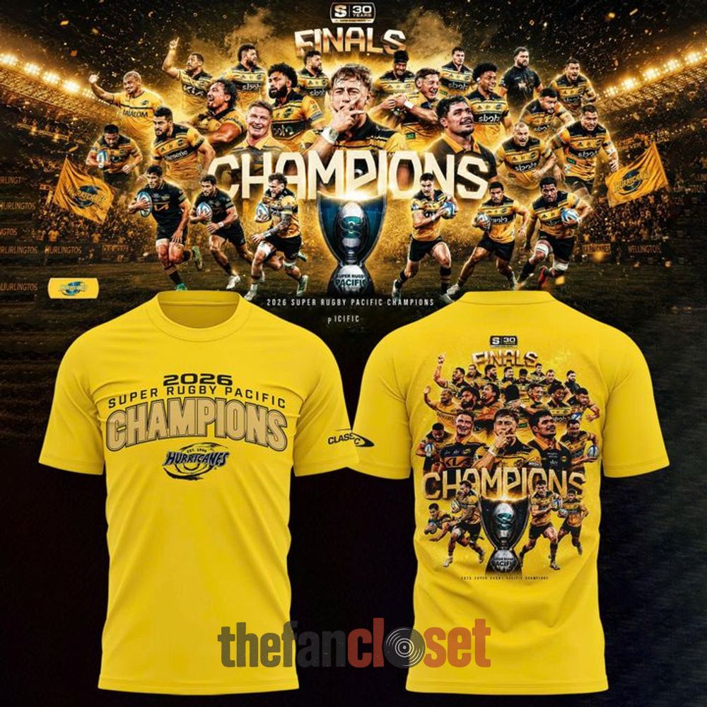 Yellow Hurricanes Super Rugby Pacific 2026 Champions Shirt