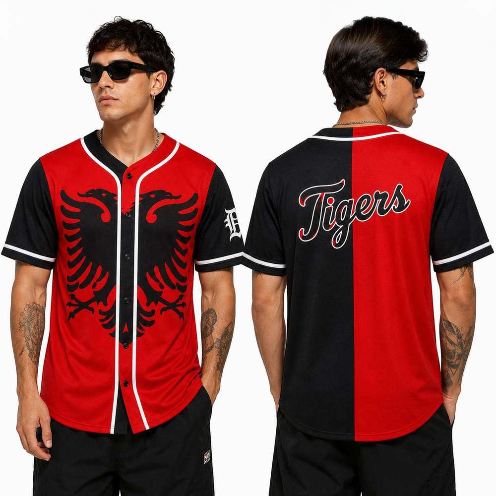 Detroit Tigers Albanian Heritage Baseball Jersey
