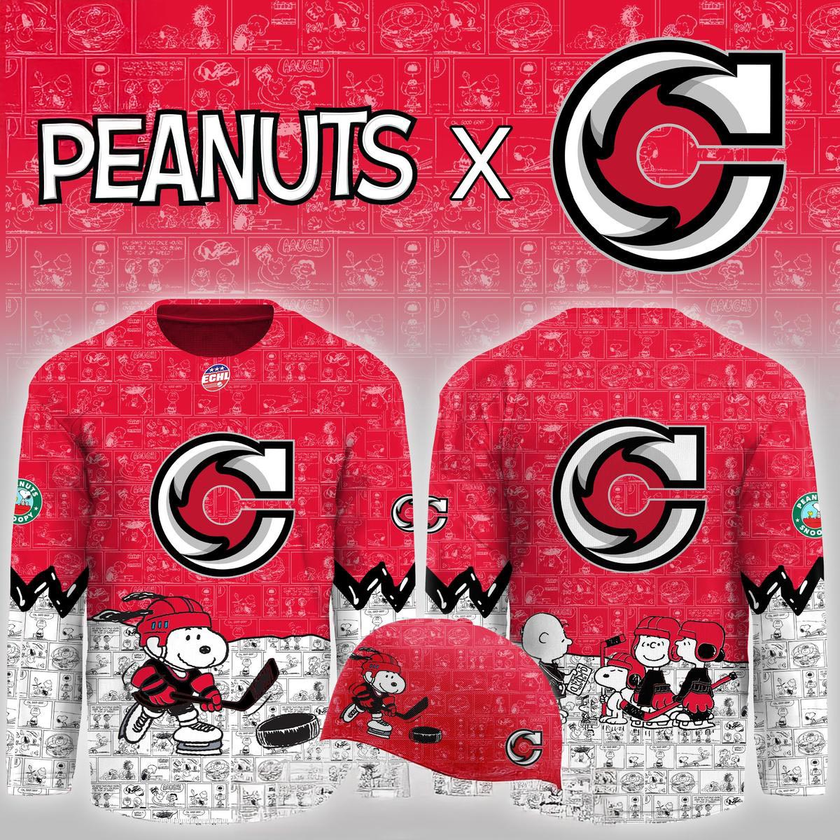 Cincinnati Cyclones Peanuts Night 2026 Christmas Hockey Jersey 1 - Unicasport Cincinnati Cyclones Peanuts Night 2026 Christmas Hockey Jersey