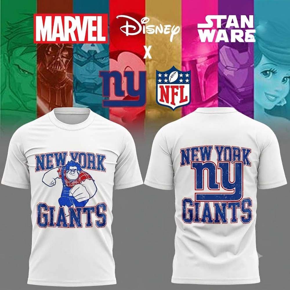 New York Giants x Disney Characters Graphic Tee - Gift Idea for Fans