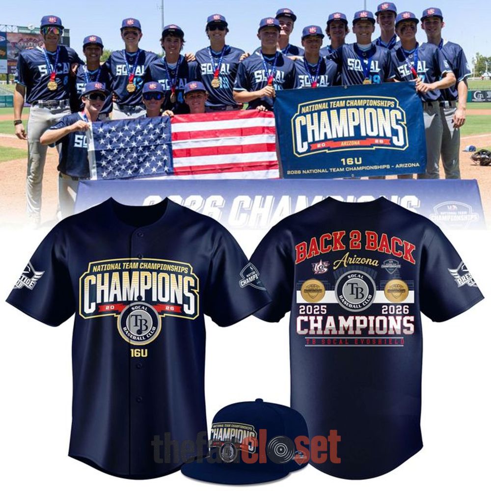 TB SoCal EvoShield 2026 USA Baseball National Team Championships 16U Champions Two-Sided Graphic Jersey