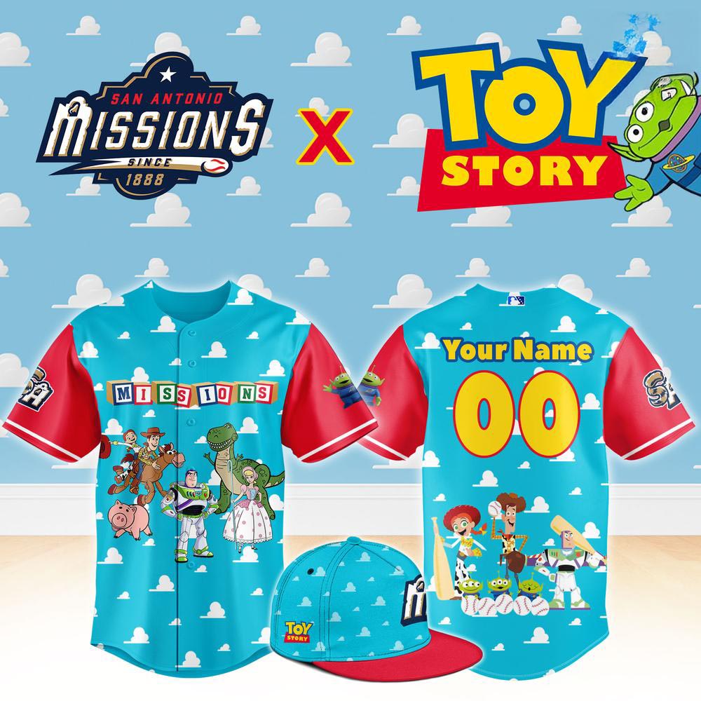 San Antonio Missions x Toy Story Night Special Edition Custom Baseball Jersey MiLB Animated Movie Theme Fan Gift 1 - Unicasport San Antonio Missions x Toy Story Night Special Edition Custom Baseball Jersey MiLB Animated Movie Theme Fan Gift
